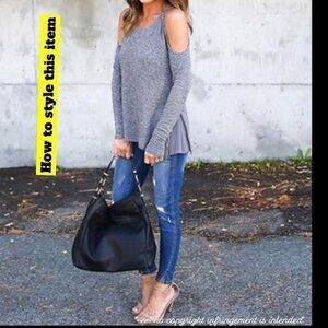 Indigo Rose Woman's Light Knit Cold Shoulder 5️⃣✖️3️⃣0️⃣